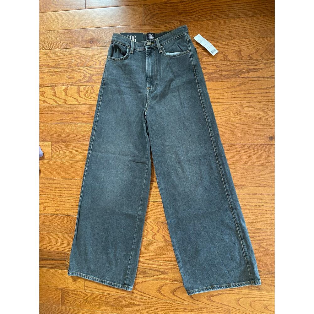 BDG Urban Outfitters A-Wide Jeans 27 Black Grey Wide Leg NWT